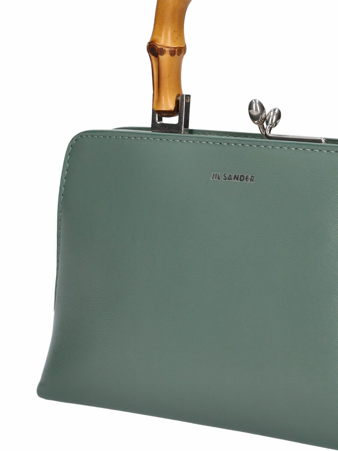 JIL SANDER - Mini Goji Bamboo Leather Top Handle Bag Jil Sander