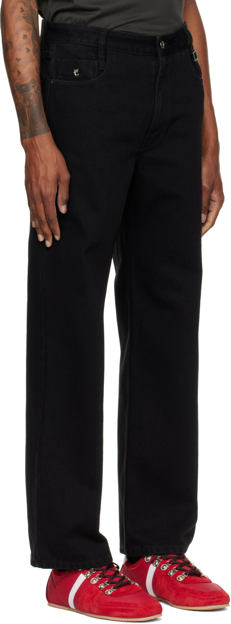 WOOYOUNGMI Black Straight Jeans