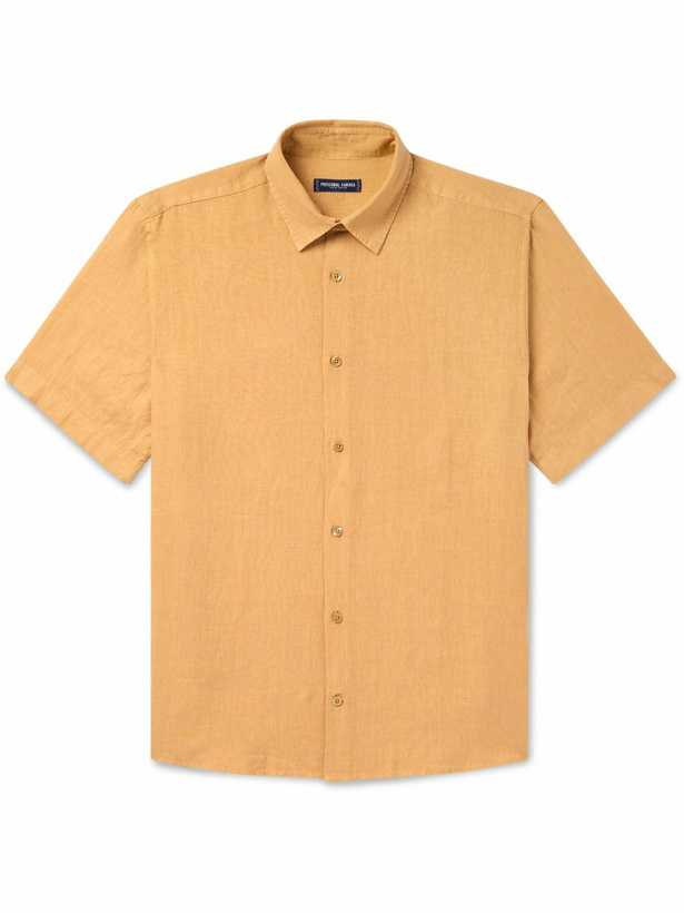 Photo: Frescobol Carioca - Castro Linen Shirt - Orange
