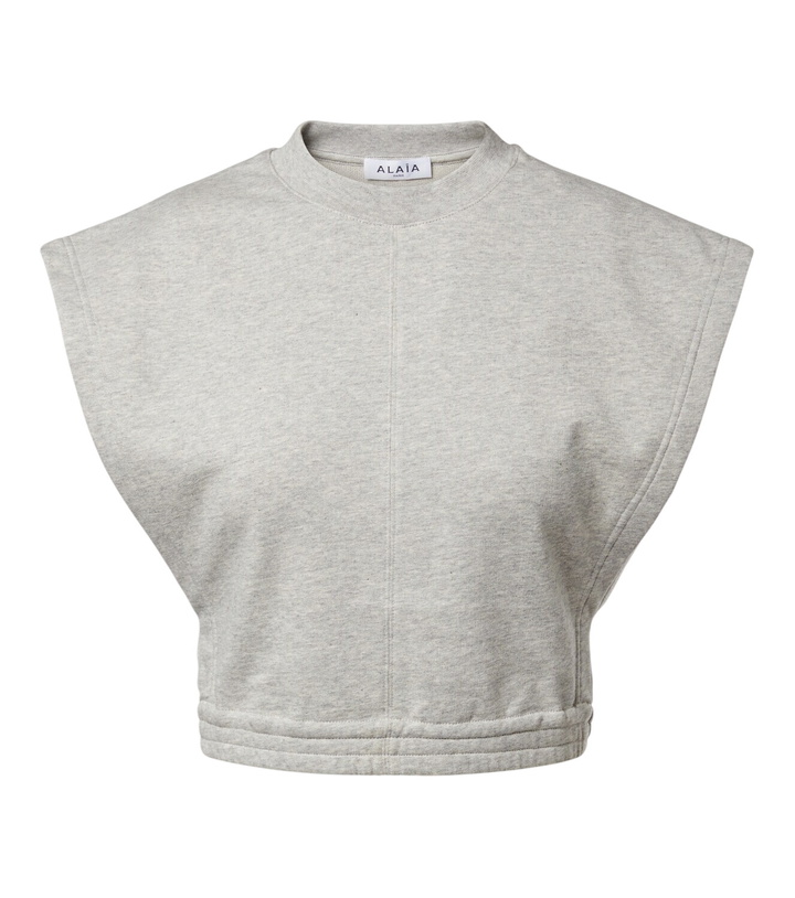 Photo: Alaïa Cotton-blend fleece crop top