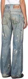 Acne Studios SSENSE XX Blue Painter Jeans