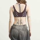 Marine Serre Women's Athleisure Yoga Bra Top in Deep Mahogany