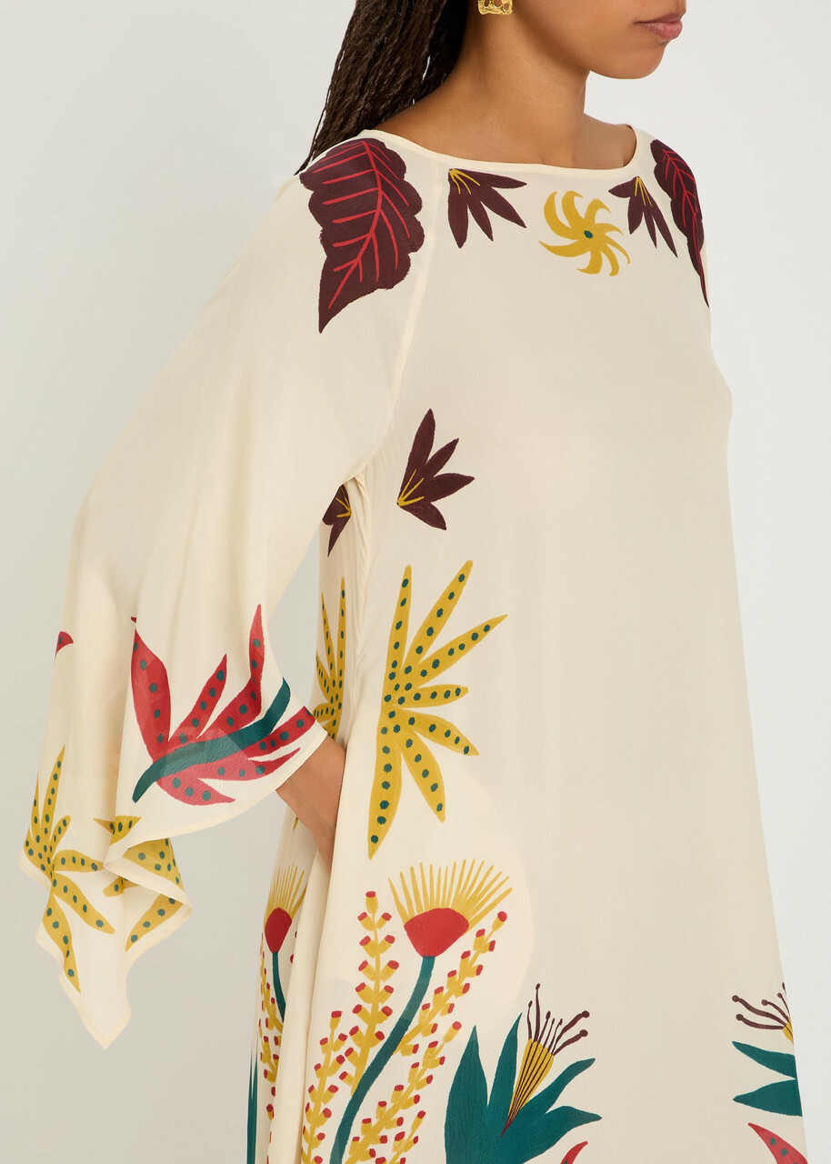 Etro Printed Chiffon Maxi Cover-up Dress Multicoloured