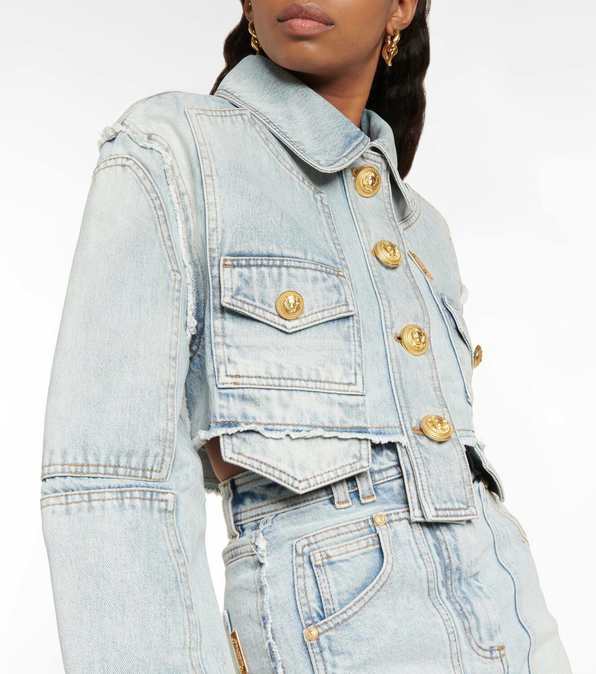 Balmain Cropped denim jacket Balmain