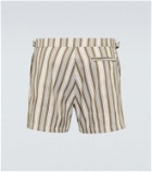 Loro Piana Kito striped swim trunks