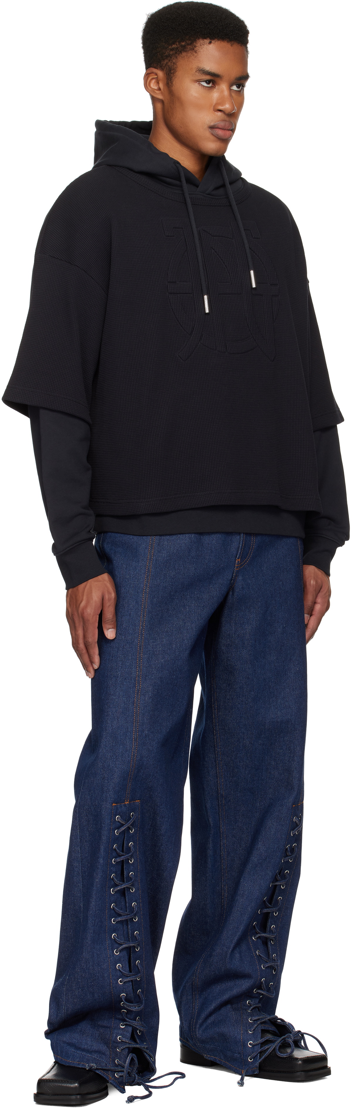 Jean Paul Gaultier Black 'The Oversized JPG' Hoodie Jean Paul Gaultier