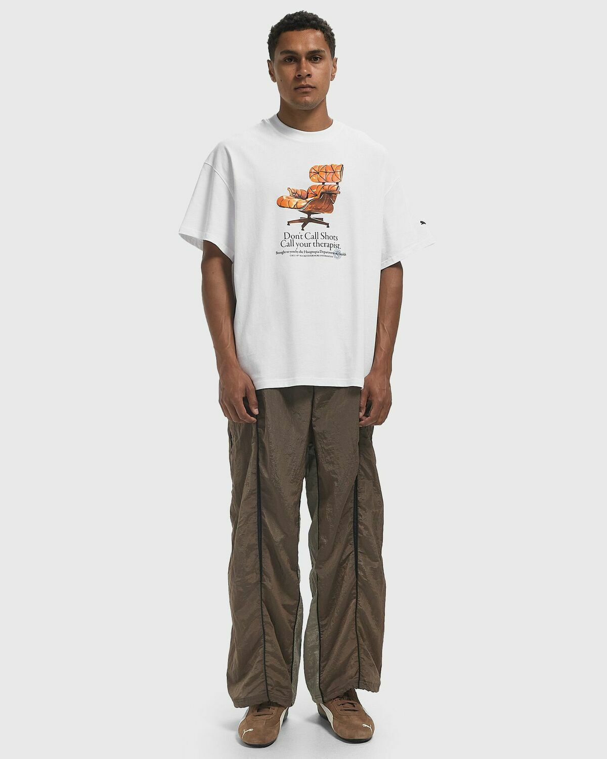 Puma Hooptopia Hooptopian Health Tee White Mens Shortsleefe