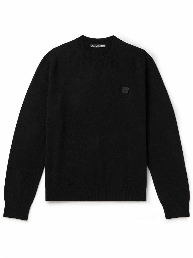 Photo: Acne Studios - Kalon Logo-Appliquéd Wool Sweater - Black