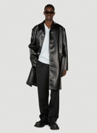 Acne Studios - Faux Leather Trench Coat in Black