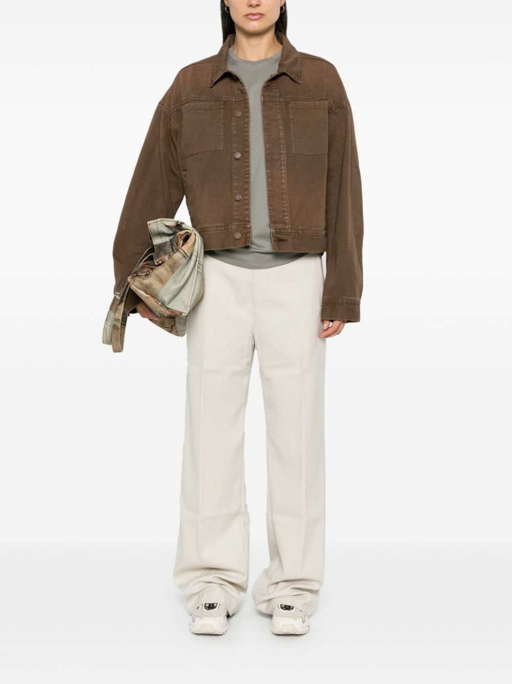 ENTIRE STUDIOS Brown Cotton Denim Jacket