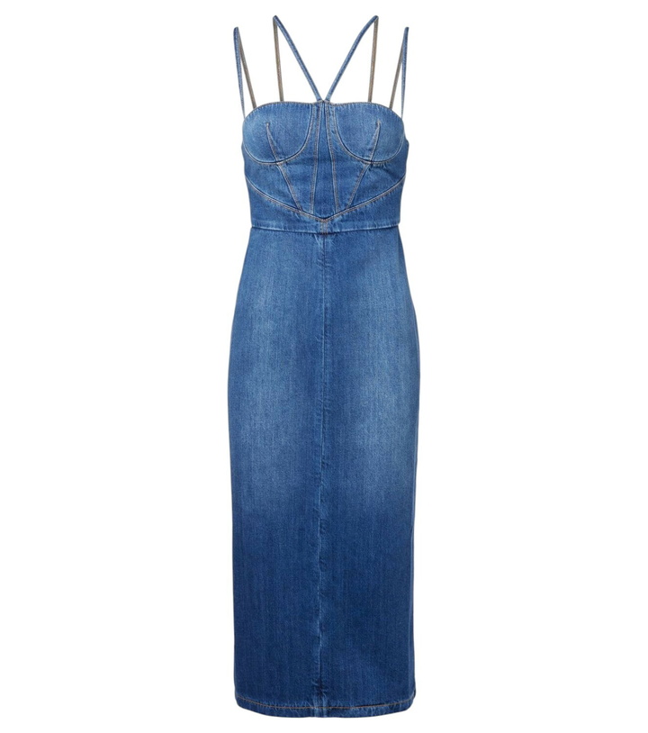 Photo: Nensi Dojaka Denim corset dress