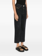 Sacai Boot Cut Denim Pants in Black