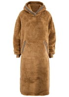 Ugg Oversized Hooded Faux fur Sweatshirt Brown
