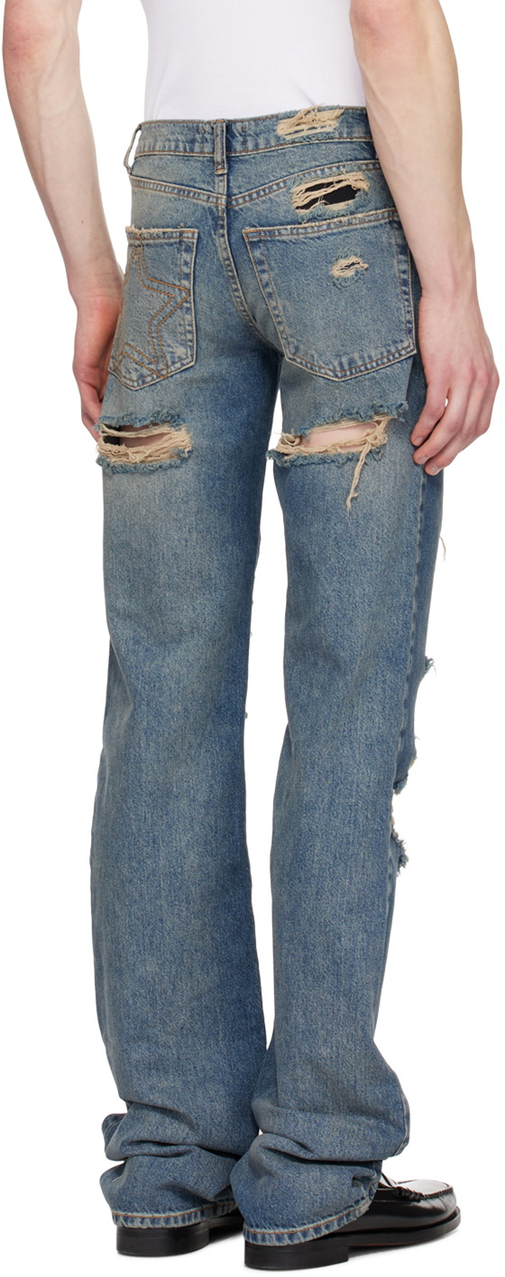 Ashley Williams Blue Rip Back Jeans Ashley Williams
