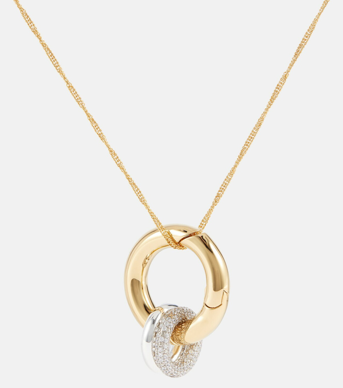 Jil Sander Crystalembellished pendant necklace Jil Sander
