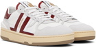 Lanvin White & Red Clay Sneakers