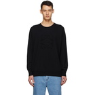 Loewe Black Cashmere Anagram Stitch Sweater