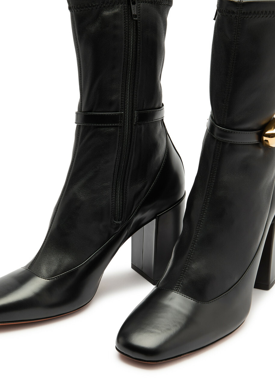 Zimmermann Eliot Low Boot 85 Panelled Leather Ankle Boots Black