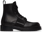 Valentino Garavani Black 'VL7N' City Combat Boots