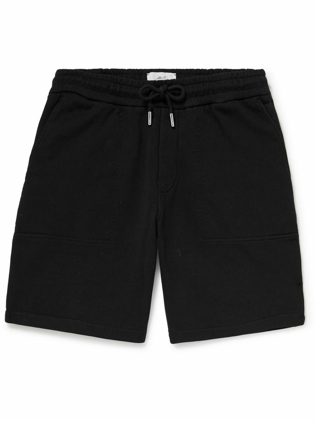 Photo: Mr P. - Straight-Leg Organic Cotton-Jersey Drawstring Shorts - Black