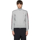 Moncler Grey Jersey Zip-Up Track Jacket