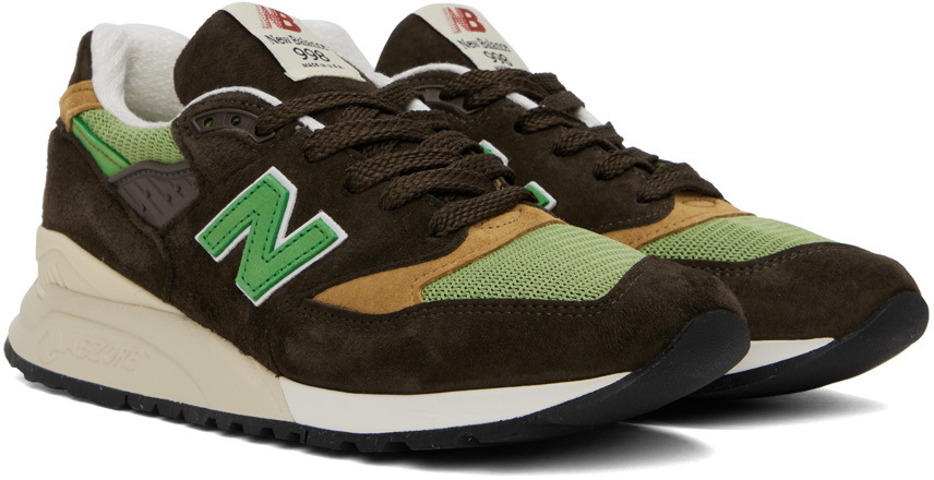 New Balance Brown Green Made in USA 998 Sneakers New Balance