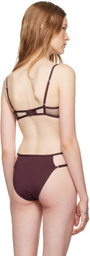 Nensi Dojaka Purple Calvin Klein Edition Plunge Bra