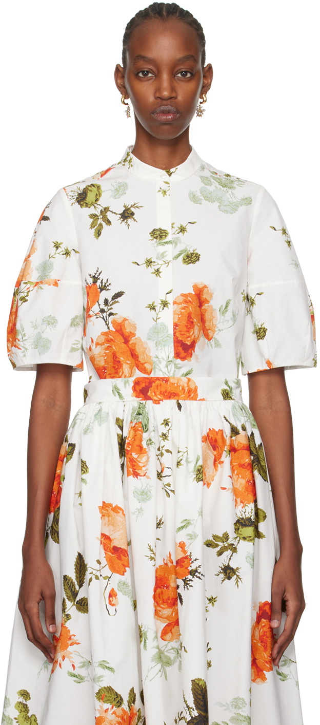 Erdem White Volume Blouse