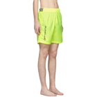 Off-White Yellow Bermuda Swim Shorts