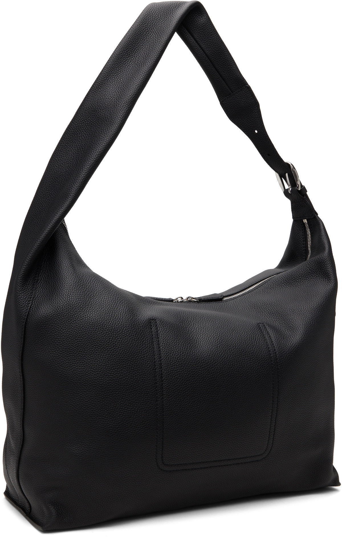 TONYWACK Black Soft Grain Leather Curve Bag