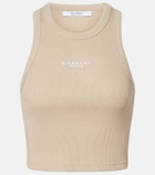 Givenchy Logo cropped cotton jersey tank top