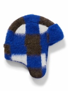 The Elder Statesman - Thistle Checked Alpaca-Blend Trapper Hat