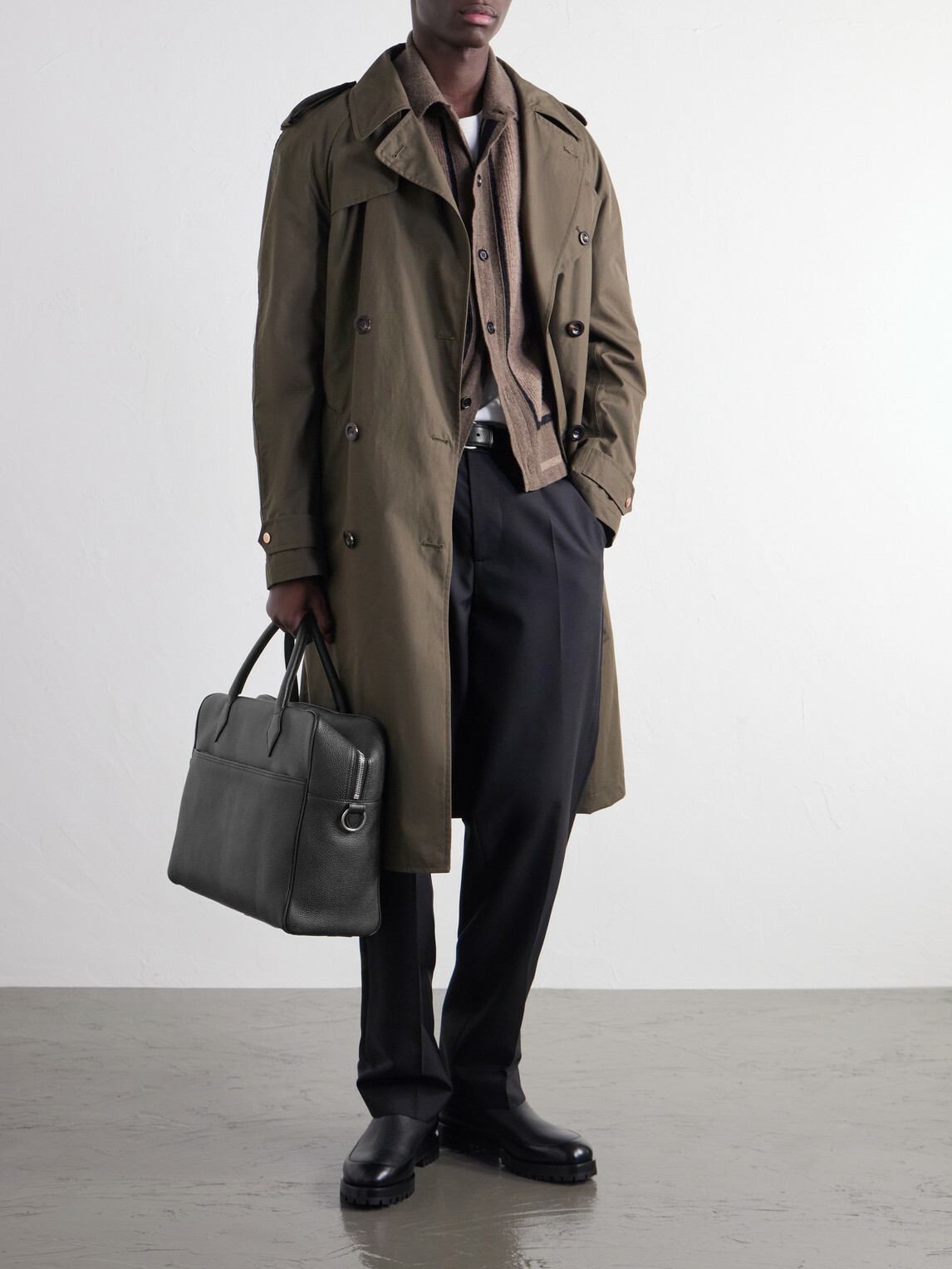 Métier - Closer All Day Leather Briefcase - Black