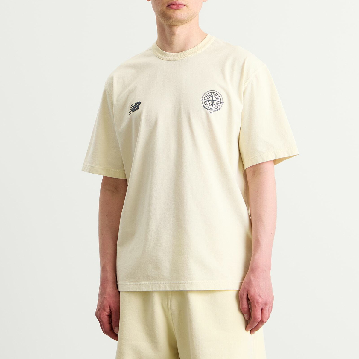 Stone Island Men's x New Balance T-Shirt in Ivory