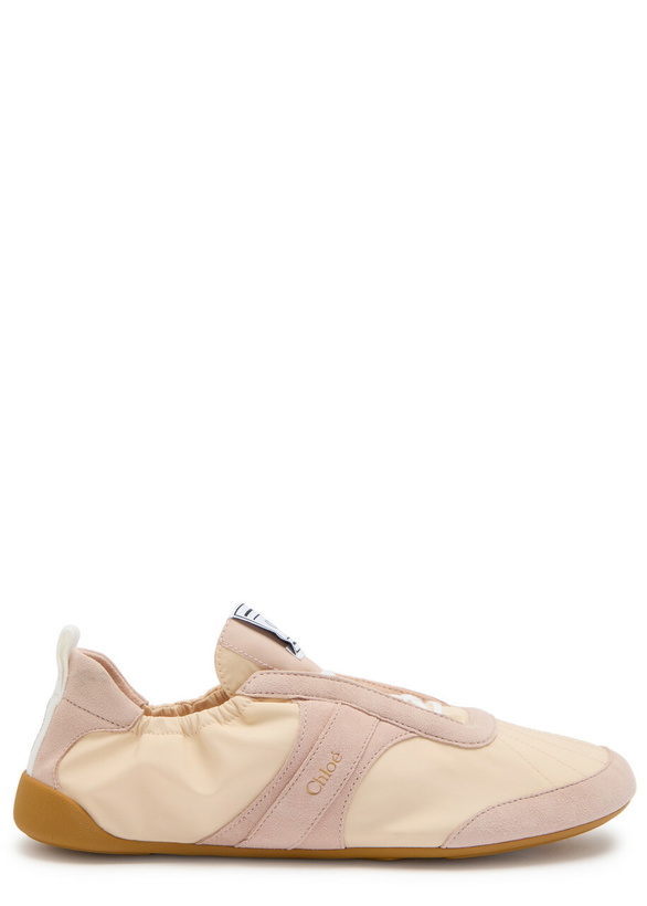 Photo: Chloe Kick Panelled Nylon Sneakers Beige