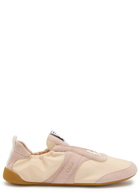 Chloe Kick Panelled Nylon Sneakers Beige