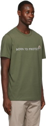 Moncler Green 'Born To Protect' T-Shirt