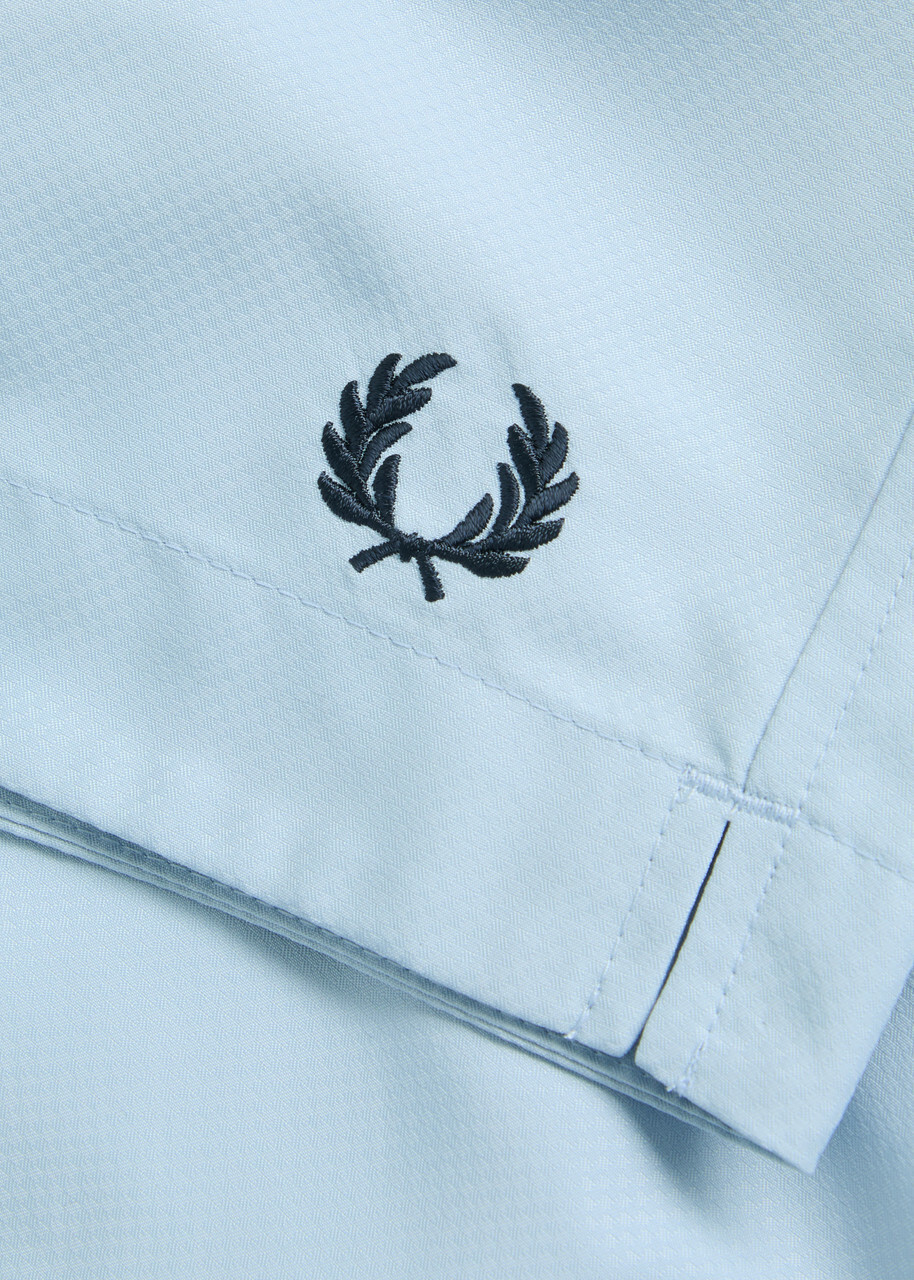 Fred Perry Logo-embroidered Shell Swim Shorts Light Blue