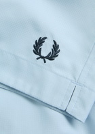 Fred Perry Logo-embroidered Shell Swim Shorts Light Blue