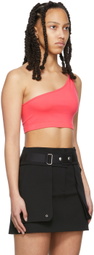 Helmut Lang Pink Twisted One Shoulder Bra