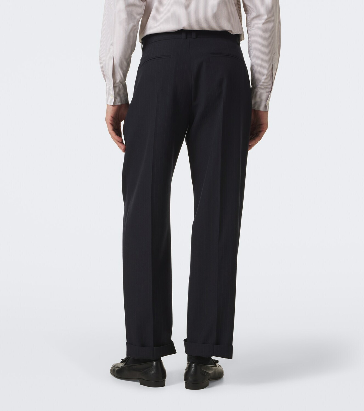The Row Tavel pleated wool and cashmere straight pants