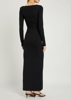 Skims Ribbed Modal-blend Maxi Dress Black