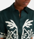 Eres Émeraude printed silk twill shirt