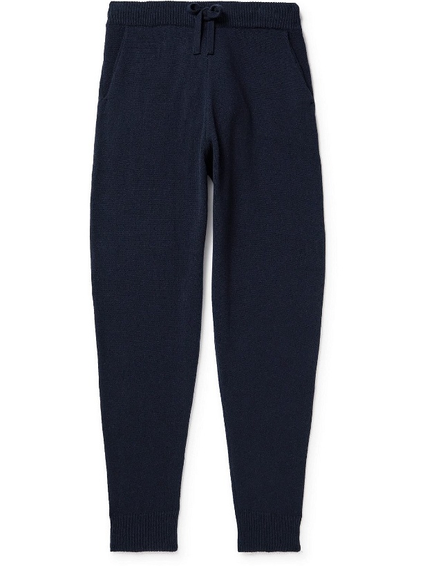 Photo: Richard James - Recycled Cashmere and Wool-Blend Sweatpants - Blue