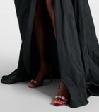 Elie Saab Bow-detail one-shoulder taffeta gown
