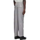 Helmut Lang Grey Leather Utility Trousers