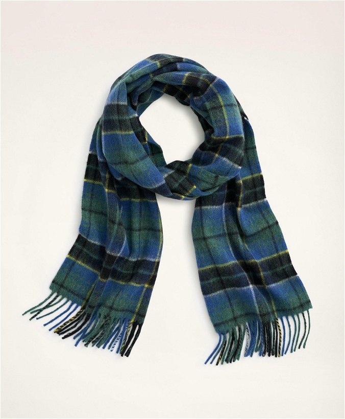 Photo: Brooks Brothers Men's Lambswool Fringed Scarf | Blue