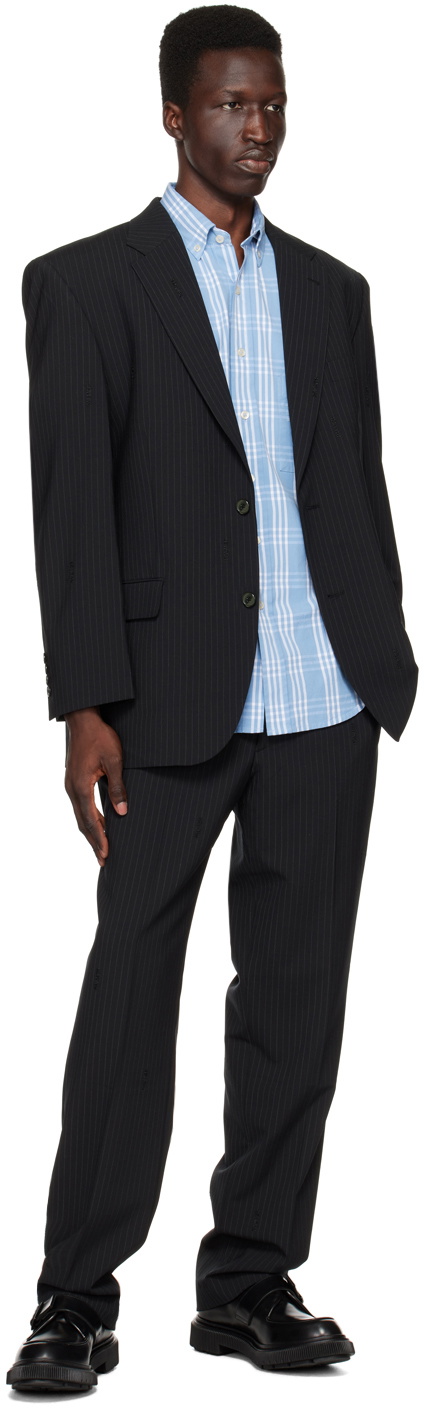 PALMER Black Pinstripe Blazer