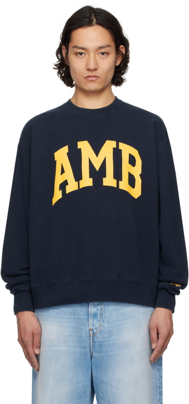 Photo: AMBUSH Navy 'AMB' Graphic Sweatshirt