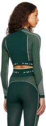 AMIRI Green MA Seamless Long Sleeve Top